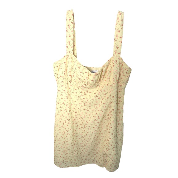 Princess Polly Yellow Floral Mini Dress Size L - Picture 5 of 6